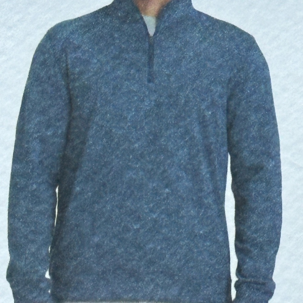 Izod Saltwater Classic 1/4 Zip Sweater/Sweatshirt Relaxed Classics Long Sleeve - Picture 4 of 7